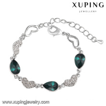 74566 Xuping Moda cristal de zircônia cúbica De Swarovski Jóias Pulseira em Rhodium-banhado